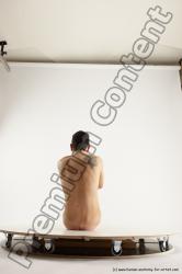 Nude Man White Sitting poses - simple Athletic Short Brown Sitting poses - ALL Multi angles poses Realistic