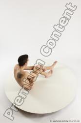 Nude Man White Sitting poses - simple Athletic Short Brown Sitting poses - ALL Multi angles poses Realistic