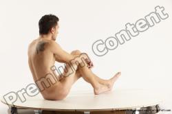 Nude Man White Sitting poses - simple Athletic Short Brown Sitting poses - ALL Multi angles poses Realistic