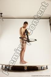 Nude Fighting Man White Standing poses - ALL Slim Short Brown Standing poses - simple Multi angles poses Realistic