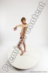 Nude Man White Standing poses - ALL Underweight Medium Brown Standing poses - simple Multi angles poses Realistic