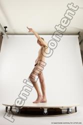 Nude Man White Standing poses - ALL Underweight Medium Brown Standing poses - simple Multi angles poses Realistic