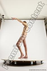 Nude Man White Standing poses - ALL Underweight Medium Brown Standing poses - simple Multi angles poses Realistic