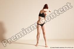 Underwear Martial art White Moving poses Slim Medium Brown Dynamic poses Academic