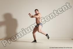 Underwear Martial art Man White Moving poses Athletic Short Brown Dynamic poses Academic