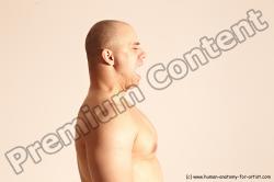 Nude Man White Detailed photos Slim Bald Dynamic poses Realistic