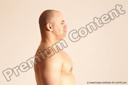 Nude Man White Detailed photos Slim Bald Dynamic poses Realistic