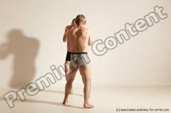 Underwear Martial art Man - Man White Moving poses Slim Short Blond Dynamic poses Academic