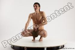 Nude Man White Standing poses - ALL Slim Short Brown Standing poses - knee-bend Multi angles poses Realistic