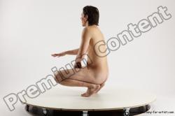 Nude Man White Standing poses - ALL Slim Short Brown Standing poses - knee-bend Multi angles poses Realistic