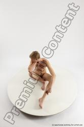 Nude Man White Sitting poses - simple Underweight Medium Brown Sitting poses - ALL Multi angles poses Realistic