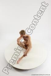 Nude Man White Sitting poses - simple Underweight Medium Brown Sitting poses - ALL Multi angles poses Realistic