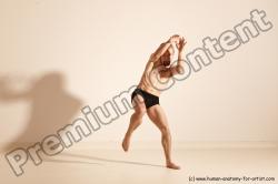 Underwear Martial art Man White Moving poses Athletic Short Blond Dynamic poses Academic