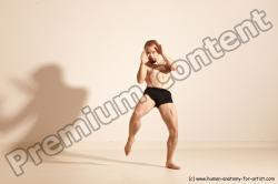 Underwear Martial art Man White Moving poses Athletic Short Blond Dynamic poses Academic