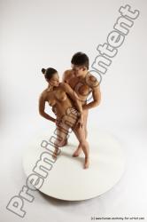 Nude Woman - Man White Standing poses - ALL Slim Short Brown Standing poses - simple Multi angles poses Realistic