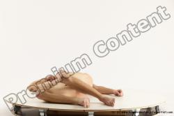 Nude Man White Laying poses - ALL Athletic Short Brown Laying poses - on back Multi angles poses Realistic