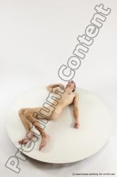 Nude Man White Laying poses - ALL Athletic Short Brown Laying poses - on back Multi angles poses Realistic