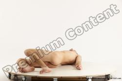 Nude Man White Laying poses - ALL Athletic Short Brown Laying poses - on back Multi angles poses Realistic