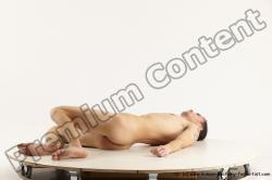 Nude Man White Laying poses - ALL Athletic Short Brown Laying poses - on back Multi angles poses Realistic