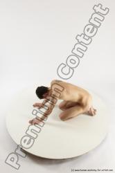 Nude Man White Athletic Short Brown Sitting poses - ALL Sitting poses - on knees Multi angles poses Realistic