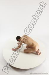 Nude Man White Athletic Short Brown Sitting poses - ALL Sitting poses - on knees Multi angles poses Realistic