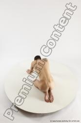 Nude Man White Athletic Short Brown Sitting poses - ALL Sitting poses - on knees Multi angles poses Realistic