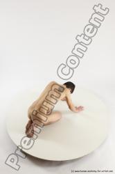 Nude Man White Athletic Short Brown Sitting poses - ALL Sitting poses - on knees Multi angles poses Realistic