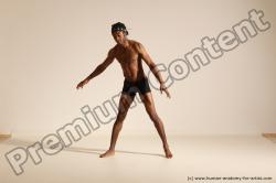 Underwear Man Another Athletic Black Dancing Dreadlocks Dynamic poses Academic