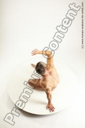 Nude Man White Muscular Short Brown Multi angles poses Realistic