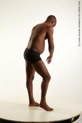 Underwear Man Black Standing poses - ALL Average Bald Standing poses - simple Standard Photoshoot Academic