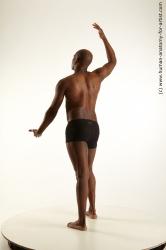 Underwear Man Black Standing poses - ALL Average Bald Standing poses - simple Standard Photoshoot Academic