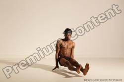 Underwear Man Black Dynamic poses Academic