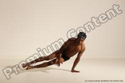 Underwear Man Black Dynamic poses Academic