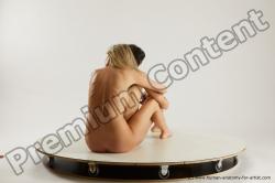 Nude Woman - Man White Sitting poses - simple Slim Sitting poses - ALL Multi angles poses Realistic