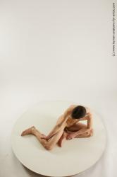 Nude Man White Sitting poses - simple Slim Short Brown Sitting poses - ALL Multi angles poses Realistic