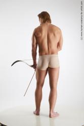 Underwear Man White Standing poses - ALL Muscular Medium Blond Standing poses - simple Standard Photoshoot Academic