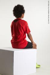 Sportswear Man Black Sitting poses - simple Slim Medium Black Sitting poses - ALL Standard Photoshoot  Academic