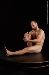 Nude Man White Slim Short Brown Standard Photoshoot Realistic