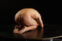 Nude Man White Kneeling poses - ALL Slim Medium Brown Kneeling poses - on both knees Standard Photoshoot Realistic