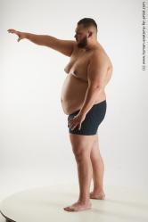 Nude Man White Standing poses - ALL Overweight Short Black Standing poses - simple Standard Photoshoot Realistic