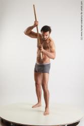 Underwear Man Black Muscular Medium Black Standard Photoshoot Academic