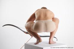Underwear Man White Muscular Medium Blond Sitting poses - ALL Sitting poses - on knees Standard Photoshoot Academic