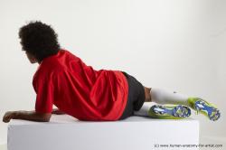 Sportswear Man Black Laying poses - ALL Slim Long Laying poses - on stomach Black Standard Photoshoot  Academic