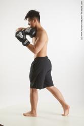 Underwear Fighting Man Asian Slim Short Black Standard Photoshoot Academic