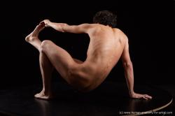 Nude Man Black Sitting poses - simple Athletic Medium Black Sitting poses - ALL Standard Photoshoot Realistic