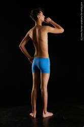 Underwear Man White Standing poses - ALL Slim Short Brown Standing poses - simple Standard Photoshoot  Academic