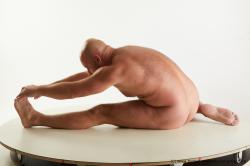 Nude Man White Bald Standard Photoshoot Chubby Realistic