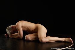 Nude Man White Laying poses - ALL Athletic Medium Grey Laying poses - on side Standard Photoshoot Realistic