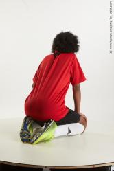 Sportswear Man Black Kneeling poses - ALL Slim Medium Kneeling poses - on both knees Black Standard Photoshoot  Academic