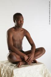 Underwear Man Black Sitting poses - simple Slim Short Black Sitting poses - ALL Standard Photoshoot Academic